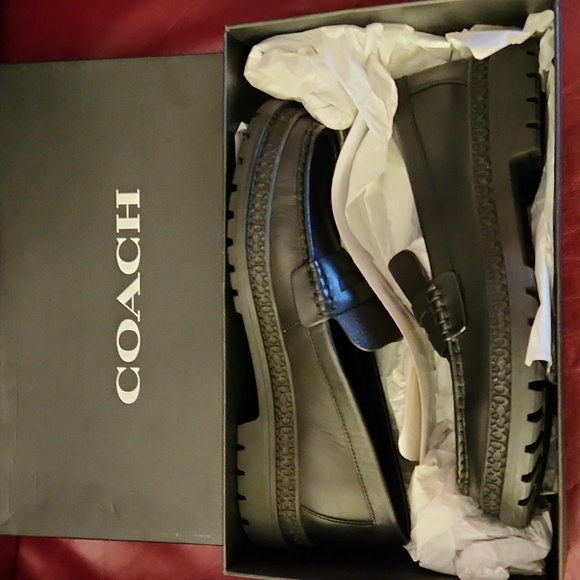 Coach Black Leather Cooper Men's Loafer Size 10 NWT - Picture 6 of 7